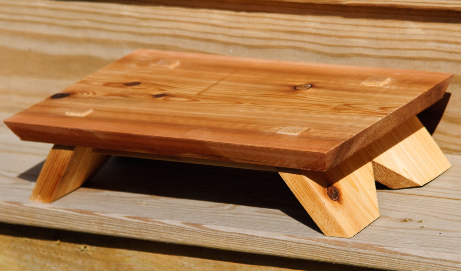 Great small cedar tea service table